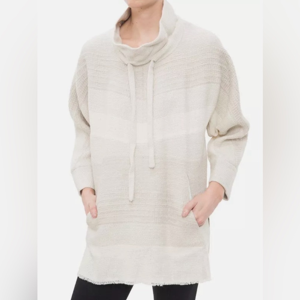 Iro Bindy Mock Turtleneck Drawstring Natural Tuni… - image 1